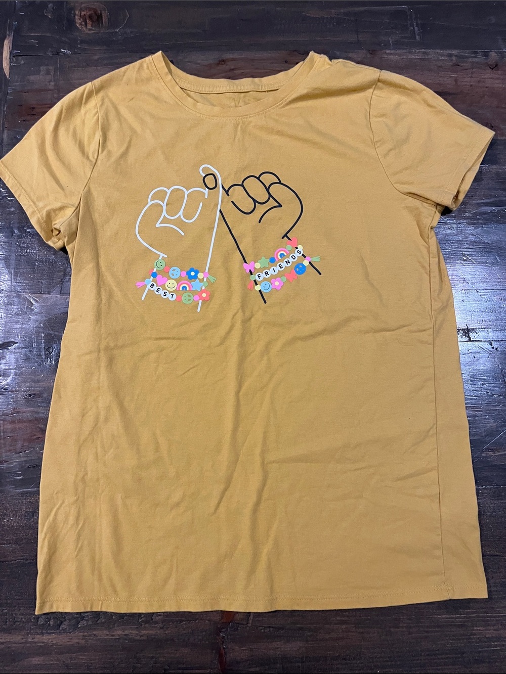 Cat & Jack Yellow Graphic Tee with Black Outline